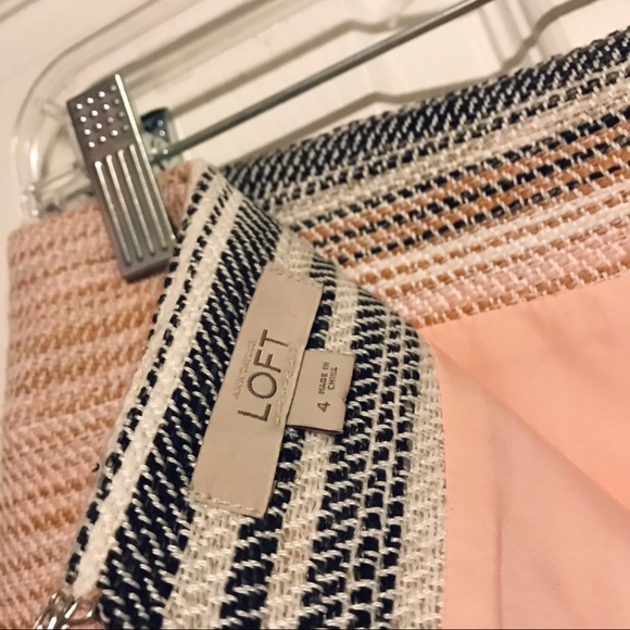 LOFT Striped Blanket Weave Skirt - Picture 3 of 3